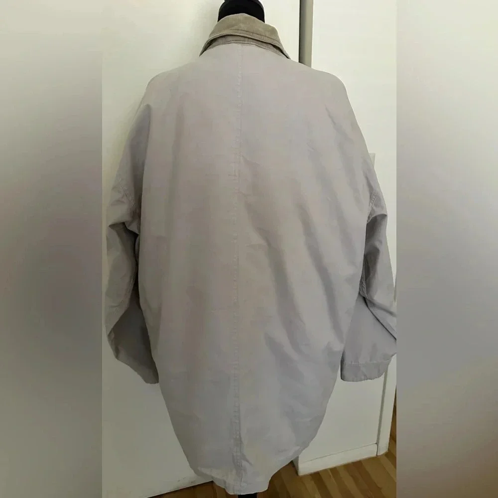 North Bay Mens Chore Barn Coat Corduroy Collar Detachable Liner Size Large